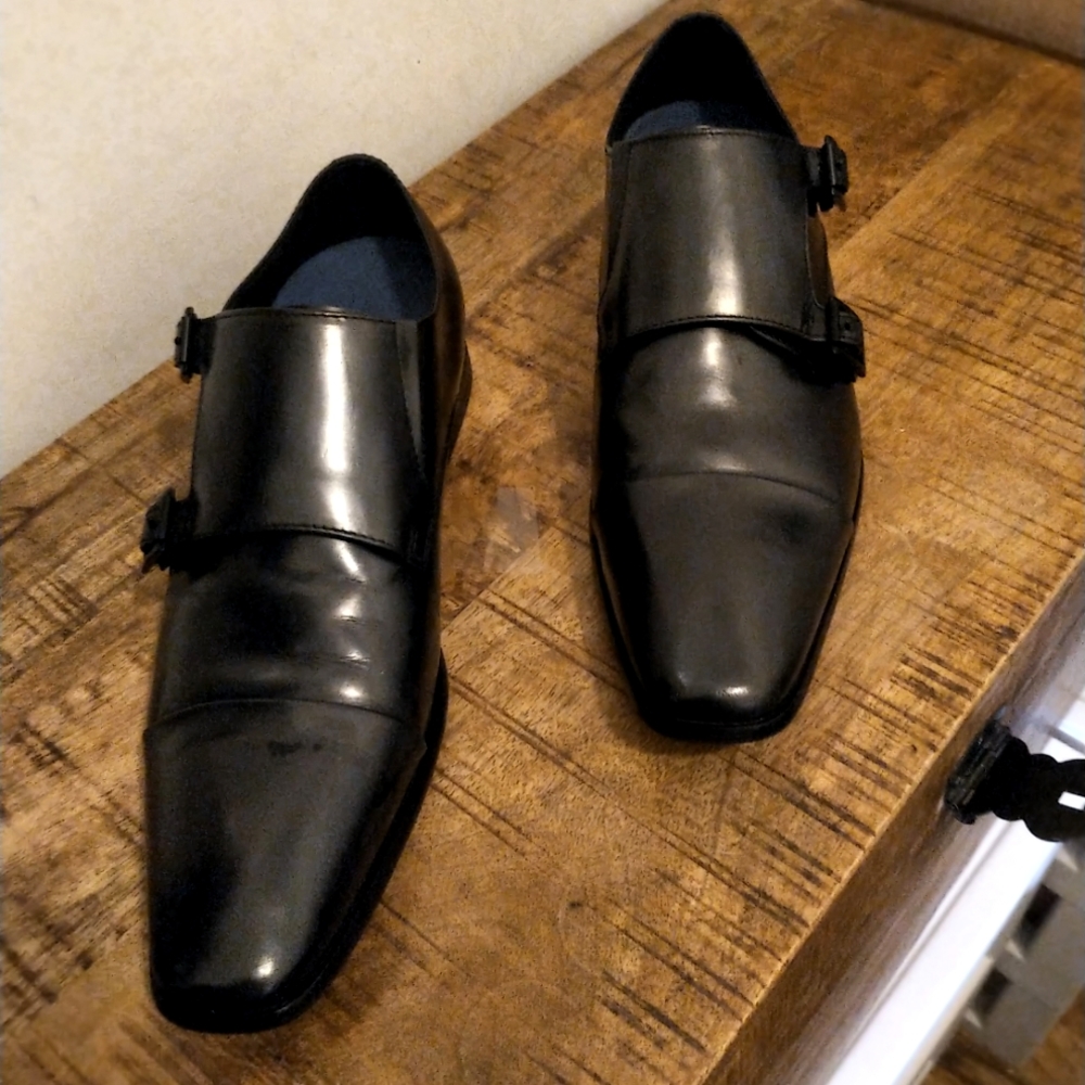 Kenneth Cole REGAL SOLE DOUBLE MONK Leather Shoes; Size 8.5 US